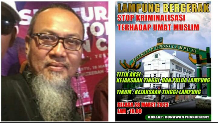 Lampung Bergerak Rencana Aksi Tuntut Pembebasan Ketua RT Wawan ke Kejati dan Polda Lampung