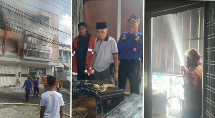 Ruko Cilukba Terbakar di Jl. Wolter Mongonsidi Durian Payung