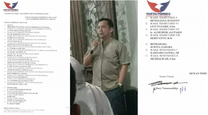 9 Tokoh Demokrat Lampung Bergabung dengan Ridho Ficardo di Perindo