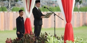 Sekdaprov Lampung Fahrizal Pimpin Upacara Hardiknas