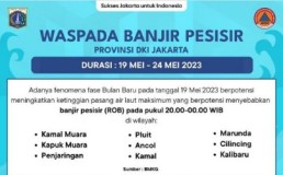 Fase Bulan Purnama, Waspada Banjir Rob di Jakarta Utara 19-24 Mei 2023
