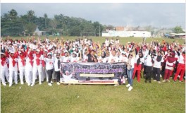 Relawan SAGA Lamtim Gelar Senam Indonesia Kuat bersama Masyarakat Pendukung Ganjar Pranowo