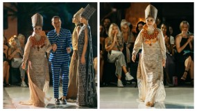 Nanda Dendi Peragakan Langsung Sulam Jelujur di Catwalk Bali Fashion