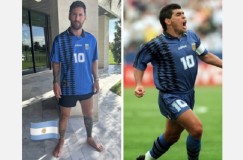 Messi Kenakan Kostum Biru Timnas Nomor 10, Pertanda Ingin Seperti Maradona Ikut Piala Dunia di Tanah Amerika?