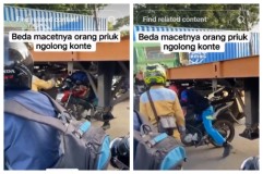 Jangan Ditiru, Video Pemotor di Tanjung Priok Nyalip Melalui Kolong Truk Kontainer Viral di TikTok 