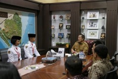 Gubernur Arinal Menerima Audiensi Anggota Paskibraka asal Provinsi Lampung