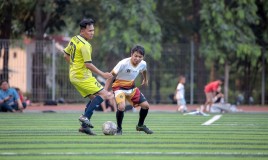 Rayakan Haornas, PS PWI Jateng Menang 5-2 atas FIK Unnes All Star di Laga Persahabatan