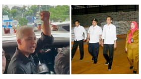 Ganjar Pulang, Jokowi Datang ke Lampung, Langsung Bagi Beras