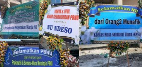Buntut Pencopotan KH Marzuki Mustamar, Kantor PWNU Jatim Dikirimi Sejumlah Karangan Bunga Kritikan Pedas PBNU