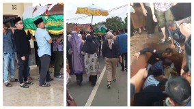 Kerabat-Sahabat Antar Raden M Ismail ke Pemakamannya di Negeriratu