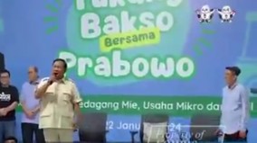 Sindir Rival Politik Capres Harus Adu Gagasan Bukan Joget, Prabowo ke Tukang Bakso: Sorry Ye, Emang Lu Siape...