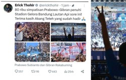 Hapus Postingan Foto Kampanye Prabowo-Gibran, Erick Thohir Diledek Netizen: Lebih Rame Antrian Mie Gacoan Pak