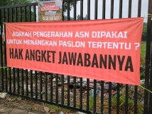 Ratusan Spanduk Pro Hak Angket Bertebaran di Banten, ini Kata Warga