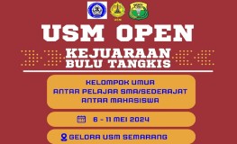 Bulu Tangkis USM Open 2024 Siap Digelar, Ada Nomor Beregu Antarkelurahan Se-Kota Semarang
