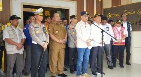 Gubernur Dampingi Menko PMK dan Menhub Pada Rakor Penanganan Arus Balik Idul Fitri 1445 H