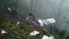 FOTO Kondisi Helikopter Presiden Iran yang Terjatuh Bukit Varzaghan