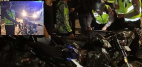 Puluhan Sepeda Motor Siap Adu Balap di Jalan Lintas Selatan Pacitan Diamankan Polisi