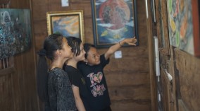 Pameran Seni Rupa Plat K Tandai Dimulai Tradisi  Nginguk Githok VI di Dusun Sekararum Rembang