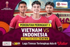 LINK Live Streaming Perebutan peringkat Ke 3 ASEAN U-16 Boys Championship : Vietnam u-16 vs Indonesia U-16, Sedang Berlangsung! 