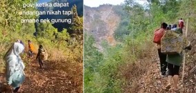 Mengiring Pengantin Serasa Hiking Naik Turun Gunung, Jalanan Terjal di Wilayah Tegalombo Pacitan