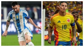 LINK Live Streaming FINAL Copa America 2024 : Argentina vs Kolombia, Duel Playmaker Terbaik di Copa America Lionel Messi dan James Rodriguez 