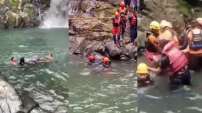 Viral Video Detik - Detik 2 Remaja Tewas Tenggelam di Air Terjun Jami sedalam 5 meter