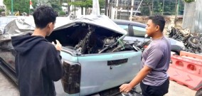 Tabrakan Adu Banteng Terjadi di Jambi, Honda Scoopy vs Mitsubishi Triton, Remaja Pengendara Motor Tewas Seketika
