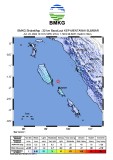 Gempa Bumi Tektonik Magnitudo 5,0 Guncang Kepulauan Mentawai, Tidak Berpotensi Tsunami