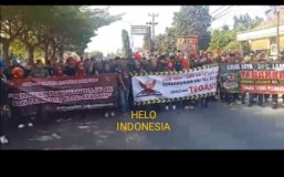 Tolak Truk Batu Bara, Ribuan Anggota GRIB Demo ke Polres Lamteng