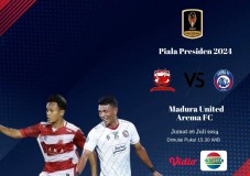 Link Live Streaming Piala Presiden 2024 : Madura United vs Arema FC, Sedang Berlangsung! 