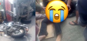 Menghindari Kendaraan lain Truk Pasir Terguling dan Tabrak Motor Cristina Warga Ponorogo