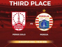 Jadwal dan Link Live Streaming Perebutan Peringkat ke 3 Piala Presiden 2024 : Persis Solo vs Persija 