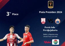 Link Live Streaming Perebutan Peringkat 3 Piala Presiden 2024 : Persis Solo vs Persija Jakarta, Sedang Berlangsung! 