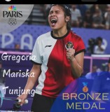 Indonesia Dapat Medali pertama di Olimpiade Paris 2024, Gregoria Dapat Medali Perunggu Tunggal Putri Bulutangkis