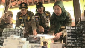 Razia di Kragan Rembang, Petugas Gabungan Sita 10.820 Batang Rokok Ilegal