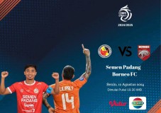 Link Live Streaming BRI Liga 1 2024-2025 : Semen Padang vs Borneo FC, Malam ini