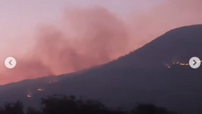 Viral, Gunung Guntur di Garut Kebakaran