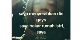 Viral, Seorang Pria Mengaku Bakar Rumah Istri yang Diduga Selingkuh