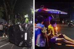 Terkait Laka Lantas Pria Bonceng Wanita Hingga Mobil Terbalik di Pangsud Surabaya 00.36 WIB