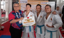 Baru Dibentuk 3 Bulan Jelang PON, Tiga Karateka Jateng Berjaya di Nomor Kata Beregu Putra