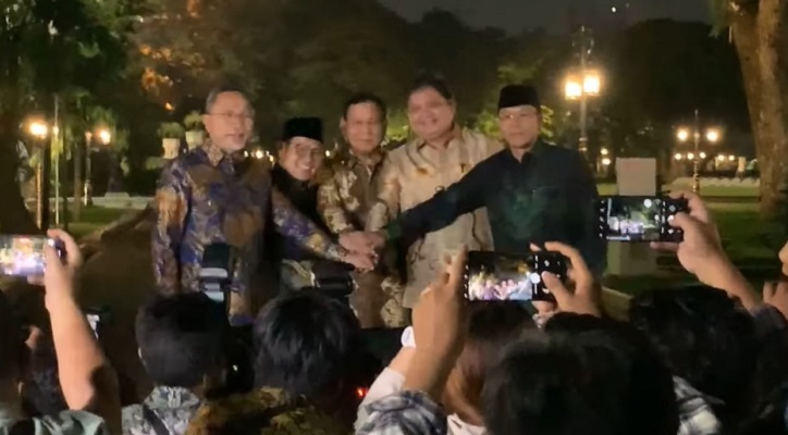 Para Ketum Parpol Koalisi Pemerintah, Zulkifli Hasan, Muhaimin Iskandar, Prabowo Subianto, Airlangga
