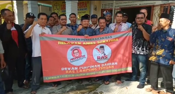 RAS berkibar di Lampung Tengah (Foto Zen Sunarto/Helo Indonesia Lampung)