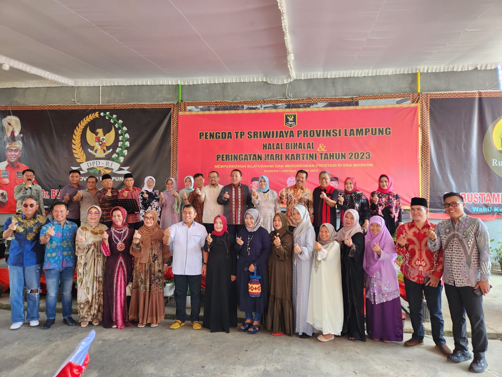 Gubernur Arinal saat menghadiri Halal Bihalal dan Perayaan Hari Kartini Pengda TP Sriwijaya