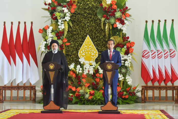 Presiden RI, Joko widodo dan Presiden Republik Islam Iran, Seyyed Ebrahim Raisi.