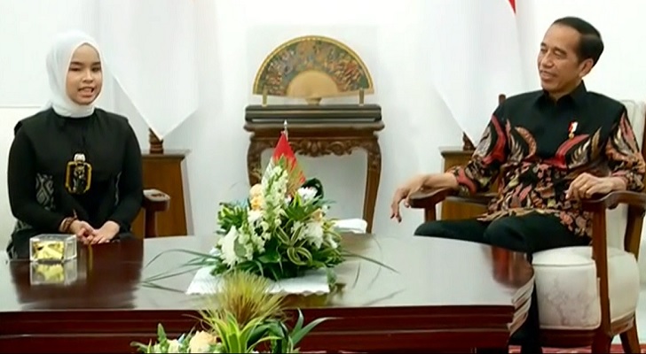 Putri Ariani dan Presiden Jokowi
