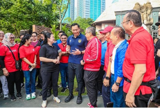 Puan Maharani Bertemu Ketua Umum Partai Demokrat, Agus Harimurti Yudhoyono (AHY) di kawasan Hutan Ko