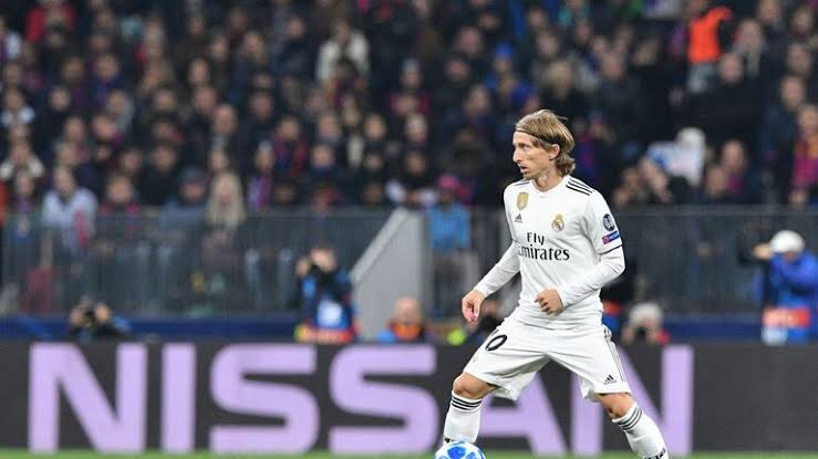 Gelandang Real Madrid Luca Modric 