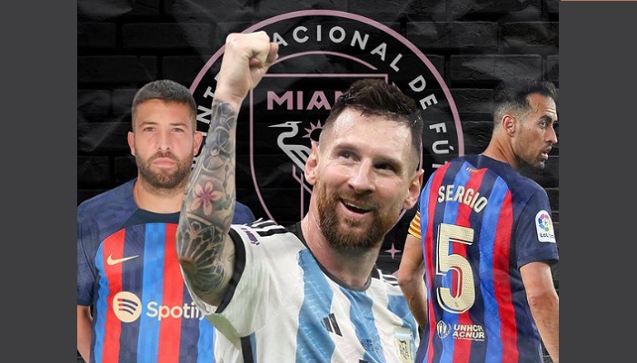 Jordi Alba, Messi, Sergio Busquets