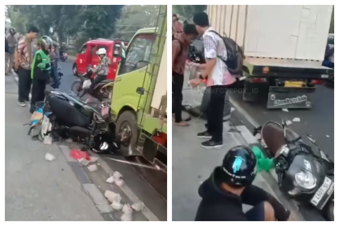 Kecelakaan di jalan Raya Lenteng Agung, Jagakarsa, Jaksel.