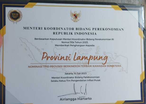 TPID Award 2022, Lampung Masuk Nominasi Provinsi Terbaik Wilayah Sumatera